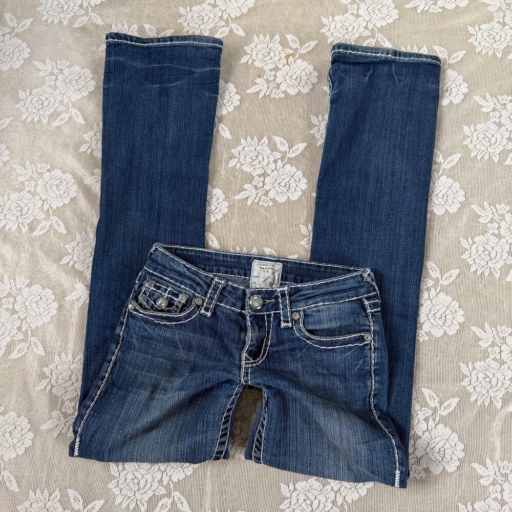 L.A. Idol Vintage Low-Rise Embellished Jeans Size 3